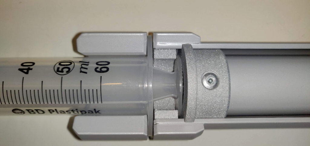 Extended sampling rod at water edge